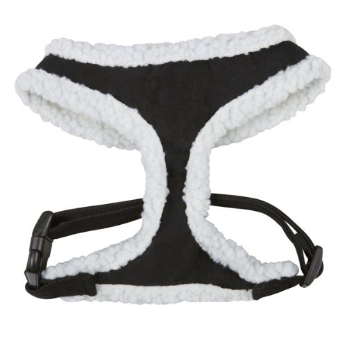 East Side Collection Polyester Faux Suede Cozy Sherpa Dog Harness X-Small Black
