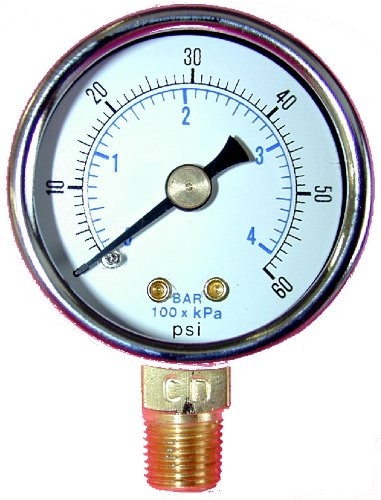Dry Pressure Gauge - Lower Mount - 2-1/2 inch Dial - 0 to 300 PSI -Package of 3-
