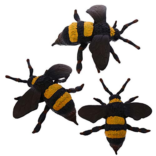 NUOBESTY 3Pcs Bee Figures Toys Realistic Plastic Bee Figurines Birthday Cake Toppers Animal Action Figures Kids Educational Toys NUOBESTY 3Pcs Bee Figures Toys Realistic Plastic Bee Figurines Birthday Cake Toppers Animal Action Figures Kids Educational Toys