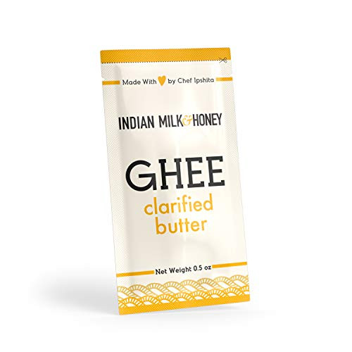 Original Grass-Fed Desi Ghee Clarified Butter by Indian Milk  and  Honey 4 Ghee Packs Keto Butter Paleo Friendly Lactose Free Unsalted Butter Pasture Raised Non-GMO  and  Supporting local farms