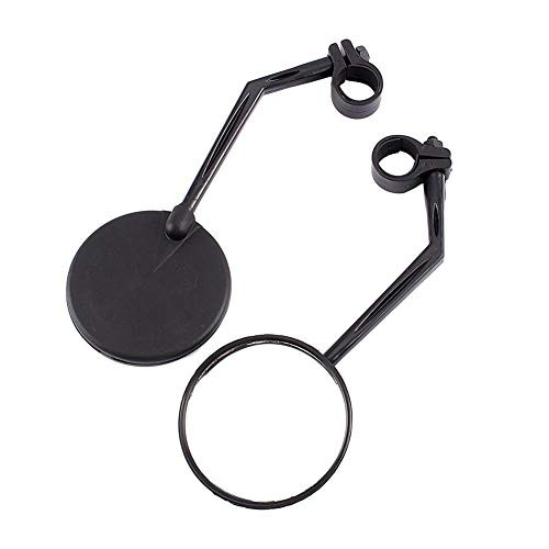 Biuzi Bike Rearview Mirror 1Pair Black Side Rear View Mirror Rearview Mirror for Handlebar Motorcycle Bicycle