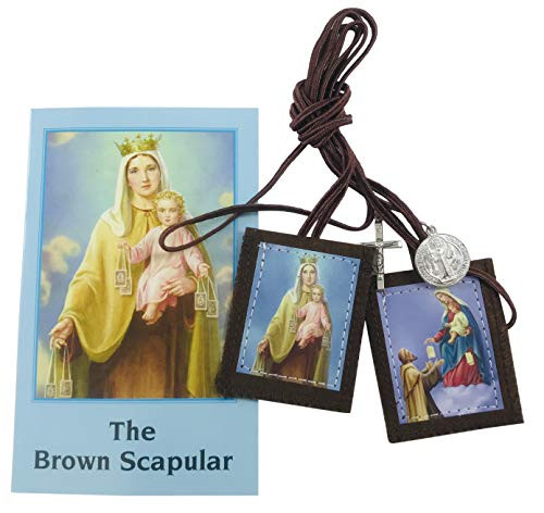 Westman Works Traditional Brown Scapular Catholic Prayer Kit with Paperback Book