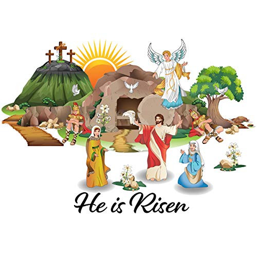 Colonel Pickles Novelties Resurrection Easter Window Clings Holiday Decorations Or Crafts for Kids - Activities