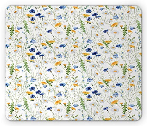 Ambesonne Flower Mouse Pad Wild Flowers Poppies and Daisies Rural Nature Scenery in Meadows Rustic Rectangle Non-Slip Rubber Mousepad Standard Size Yellow White Ambesonne Flower Mouse Pad Wild Flowers Poppies and Daisies Rural Nature Scenery in Meadows Rustic Rectangle Non-Slip Rubber Mousepad Standard Size Yellow White
