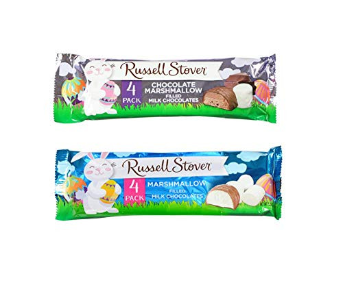 Easter Marshmallow Candy - Russell Stover - Marshmallow filled milk chocolate - 2 packs of 4 - Chocolate marshmallow filled chocolate - Easter Basket Candy Easter Marshmallow Candy - Russell Stover - Marshmallow filled milk chocolate - 2 packs of 4 - Chocolate marshmallow filled chocolate - Easter Basket Candy