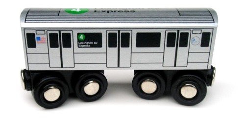 Munipals NYC Subway 4 Car Toy Train Wooden Railway Compatible
