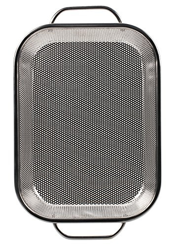 RSVP BQ-RP BBQ Precision Pierced Stainless Steel Roasting Pan