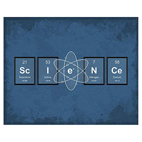 SCIENCE Periodic Table of Elements Chemistry Lab Decor Prints - 8 x 10 Unframed Print - Great Gift for Teachers Librarians Geeks Scientists Techies. Classroom Wall Art - Den Artwork SCIENCE Periodic Table of Elements Chemistry Lab Decor Prints - 8 x 10 Unframed Print - Great Gift for Teachers Librarians Geeks Scientists Techies. Classroom Wall Art - Den Artwork