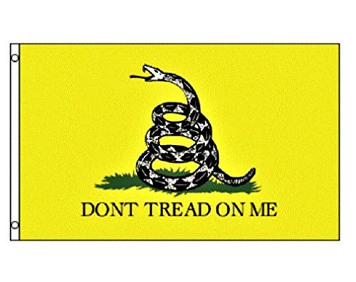 Dont Tread On Me Yellow -Gadsden- 3x5 Feet Printed Flag with Grommets by TrendyLuz Flags