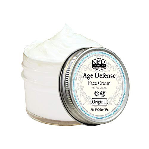 4 Oz. Age Defense Face Cream With Aloe Vera Plus Vitamin C. Natural Facial Moisturizer Anti-aging Face Moisturizer Cream Natural Face Cream with Goat Milk 4 Oz. Age Defense Face Cream With Aloe Vera Plus Vitamin C. Natural Facial Moisturizer Anti-aging Face Moisturizer Cream Natural Face Cream with Goat Milk