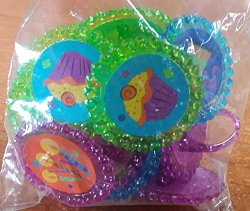 Bakery Crafts Happy Birthday Cupcake Rings Pack of 12