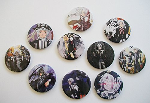 10 Japan Anime D Gray Man  and  Characters Plastic Button Set ~1.75 inch Big~