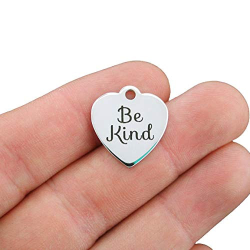 Be Kind Charm Polished Stainless Steel - Exclusive Line - Quantity Options - BFS037 Choose Quantity BULK 10 Charms