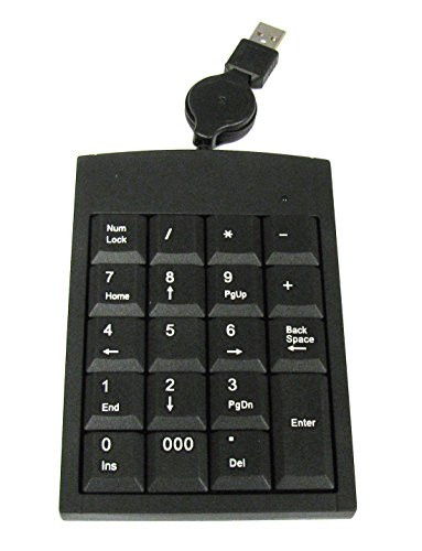 SANOXY USB 19 Keys Numeric Number Keypad Keyboard for Notebooks/Laptops Without a Number pad