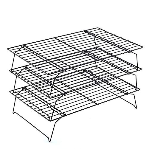 Mokpi Stainless Steel 3-Tier Stackable Non-Stick Cooling Rack Set (15.7''x9.8'')