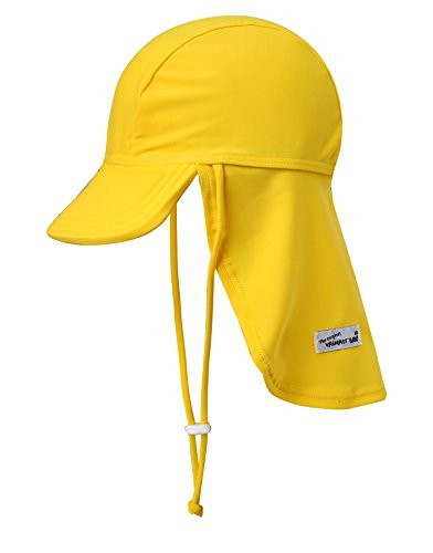 VAENAIT BABY Infant  and  Kids Boys Sun Protection Sporty Flap Swim hat UV UPF 50 Plus Flap Cap Yellow L