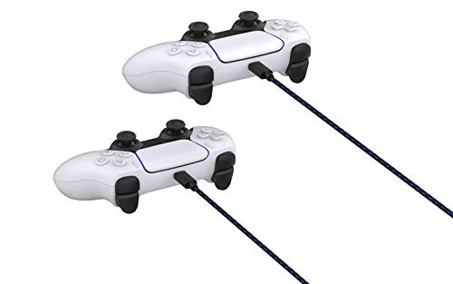 Surge Playstation 5 Dual Charge  and  Play Cable for PlayStation DualSense Controllers Dual Charging Braided Cable -3m/10ft- USB-A to USB-C