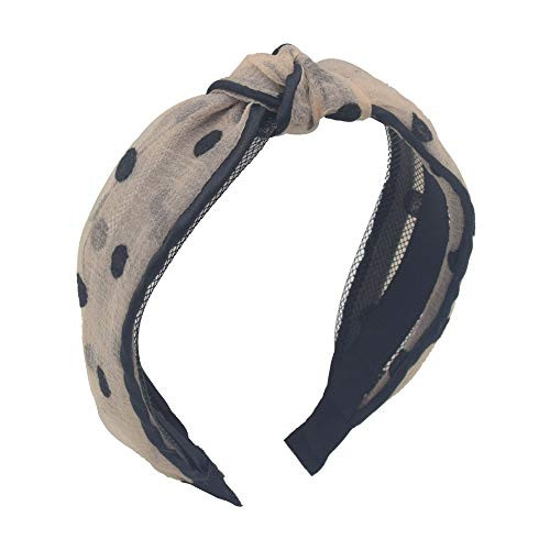 MHDGG Knot Headbands for WomenLace Polka Dot Headband Wide Headbands Knotted Turban Women Headbands Girls Hair Accessories Hair HoopYellow MHDGG Knot Headbands for WomenLace Polka Dot Headband Wide Headbands Knotted Turban Women Headbands Girls Hair Accessories Hair HoopYellow