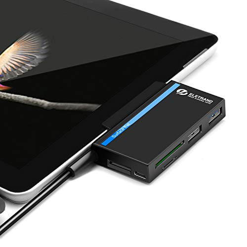 Microsoft Surface Go USB Hub Type-C and  3-Slot Card Reader Adapter Eletrand 6 in 1 USB C Combo Dock with SD/Micro SD-TF- Card Writer High-Speed USB 3.0 Up to 5Gbps for U Disk Surface Go Keyboard and Mouse