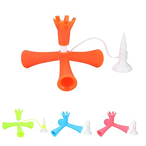 Adjustable Golf Tee Tripod Height Plastic Golf Tees Holder for Golf Practice Training-Orange-