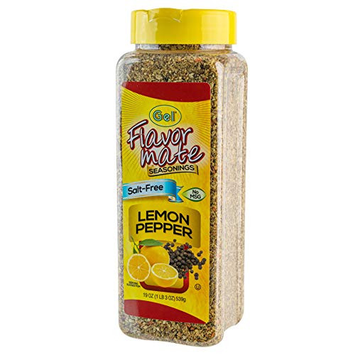 Flavor Mate No MSG Salt Free Seasoning - 19 oz - Club Size -Lemon Pepper-