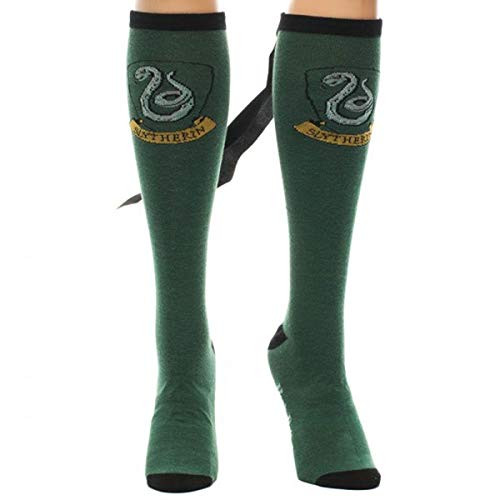 Bioworld Harry Potter Slytherin Cape Knee High Socks Green and Black One Size