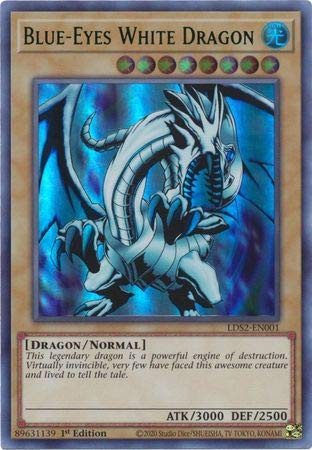 Blue-Eyes White Dragon -Green- - LDS2-EN001 - Ultra Rare - 1st Edition