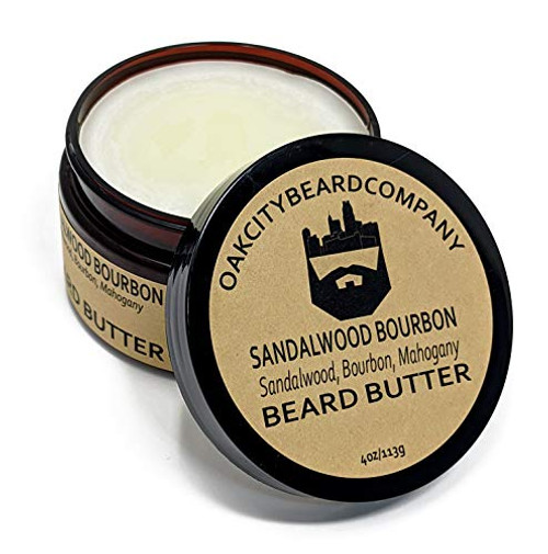 OakCityBeardCo. - Sandalwood Bourbon - 4 Ounce - Beard Butter - Sandalwood - Bourbon - Mahogany - Beard Conditioner OakCityBeardCo. - Sandalwood Bourbon - 4 Ounce - Beard Butter - Sandalwood - Bourbon - Mahogany - Beard Conditioner