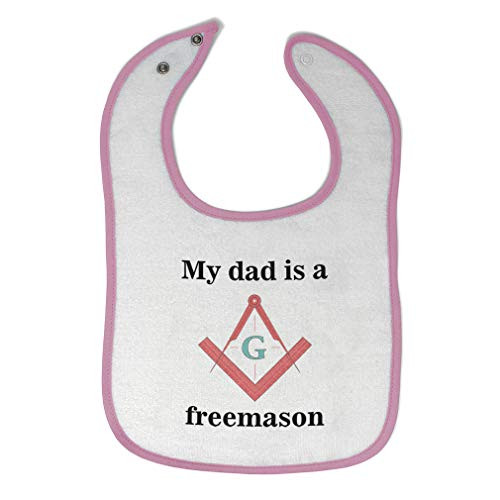Toddler  and  Baby Bibs Burp Cloths My Dad is A Freemason Fathers Day Family New Cotton Items for Girl Boy Gifts Ai White Soft Pink Design Only Toddler  and  Baby Bibs Burp Cloths My Dad is A Freemason Fathers Day Family New Cotton Items for Girl Boy Gifts Ai White Soft Pink Design Only
