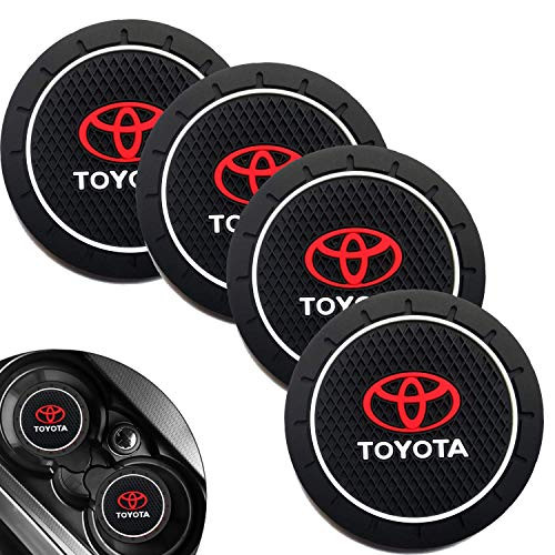 Car Coasters for Toyota Cup Holders 4 Pcs Anti-Slip Durable Car Insert Coaster Popular Auto Interior Accessories with Universal Size 2.75