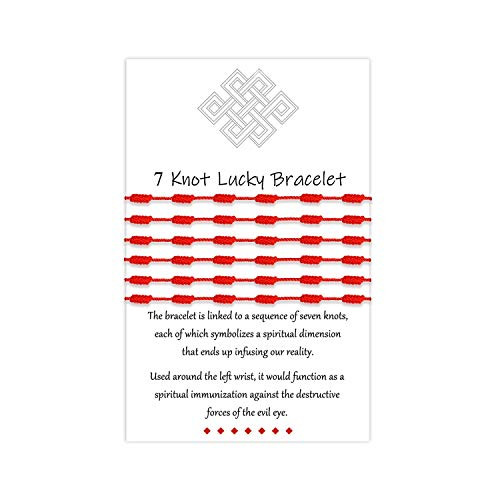 7 Knots Red Bracelet Kabbalah Protection Amulet Mexican String Good Luck Ojo Ankle Bracelets for Women Men Girls Boys Family Friendship 7 Knots Red Bracelet Kabbalah Protection Amulet Mexican String Good Luck Ojo Ankle Bracelets for Women Men Girls Boys Family Friendship