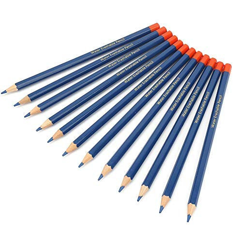 12pcs Water Soluble Pencil Sewing Marking Pencil Dressmaker Practical Tool Wipe Dressmaker Fabric Marker Pencils for Sewing Dressmakers DIY Craft Markers Pens
