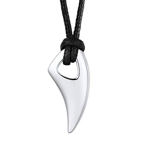 PROSTEEL Stainless Steel Tooth Mens Necklace Pendant African Spears Men Jewelry 24inch Cool Necklace