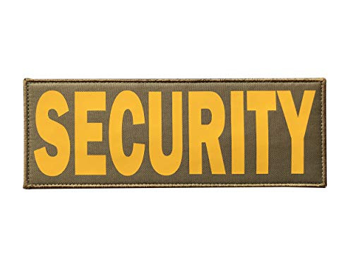 SUVIYA 11x4 Inch Large Back Panel Security Patch with Hook and Loop -Tan-Golden Yellow 11x4 inch-