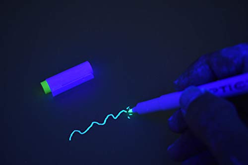 Opticz Invisible UV Blacklight Reactive Fine Tip Ink Marker -Invisible UV Yellow-