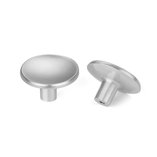 homdiy Brushed Nickel Cabinet Knobs Kitchen Cabinet Knobs 5 Pack - HDLS4008SNB Hardware Knobs for Drawers Round Drawer Knobs Modern Door Knobs for Dresser Drawers