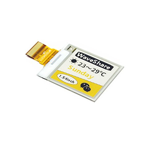 Waveshare 1.54inch E-Ink Raw Display 152x152 Resolution with Embedded Controller Communicating via SPI Interface Supports Yellow Black and White Three-Color Display.