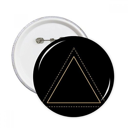 Triangle Totem Pattern Geometry Round Pins Badge Button Emblem Accessory Decoration 5pcs