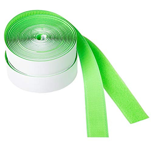 BRAVESHINE Hook Loop Roll with Adhesive - 1.2 Inch 16.5FT Heavy Duty Hook and Loop Strips - Industrial Strength Sticky Back Fabric Fastener Tape for Sewing Craft Mounting or Hanging Items - Green BRAVESHINE Hook Loop Roll with Adhesive - 1.2 Inch 16.5FT Heavy Duty Hook and Loop Strips - Industrial Strength Sticky Back Fabric Fastener Tape for Sewing Craft Mounting or Hanging Items - Green
