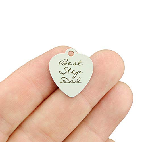 Best Step Dad Stainless Steel Charm - Exclusive Line - Quantity Options - BFS3611