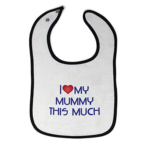 Toddler  and  Baby Bibs Burp Cloths I Love Mummy This Much Mom Mothers Day Funny Heart New Cotton Items for Girl Boy Gifts Ad White Black Design Only Toddler  and  Baby Bibs Burp Cloths I Love Mummy This Much Mom Mothers Day Funny Heart New Cotton Items for Girl Boy Gifts Ad White Black Design Only
