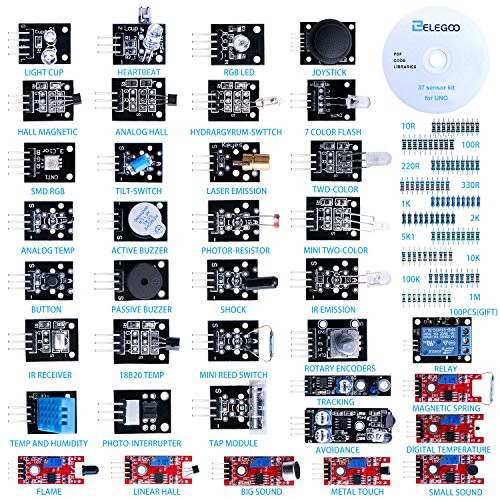 Elegoo EL-KIT-000 37-in-1 Sensor Module Kit for Arduino UNO R3, MEGA, NANO
