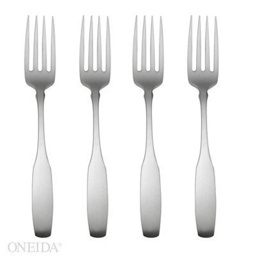 Oneida Paul Revere Fine Flatware Set, 18/8 Stainless, Set of 4 Salad Forks Oneida Paul Revere Fine Flatware Set, 18/8 Stainless, Set of 4 Salad Forks