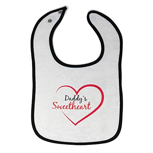 Toddler and Baby Bibs Burp Cloths Daddys Sweetheart Fathers Day Daddy Cotton Items for Girl Boy White Black Design Only Toddler and Baby Bibs Burp Cloths Daddys Sweetheart Fathers Day Daddy Cotton Items for Girl Boy White Black Design Only