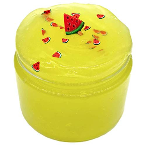 8oz Watermelon Jelly Slime -FREE SHIPPING- Yellow slime Red Slime Watermelon Slime Stretchy Drizzle Fluffy Slime Clear