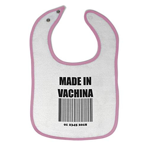 Toddler  and  Baby Bibs Burp Cloths Made in Vachina Funny Humor Style D Cotton Items for Girl Boy Gifts Ai White Soft Pink Design Only