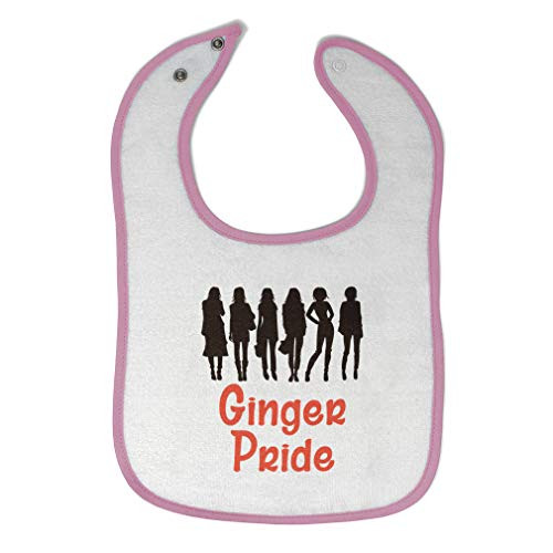 Toddler  and  Baby Bibs Burp Cloths Ginger Pride Irish Funny Humor New Cotton Items for Girl Boy Ai White Soft Pink Design Only