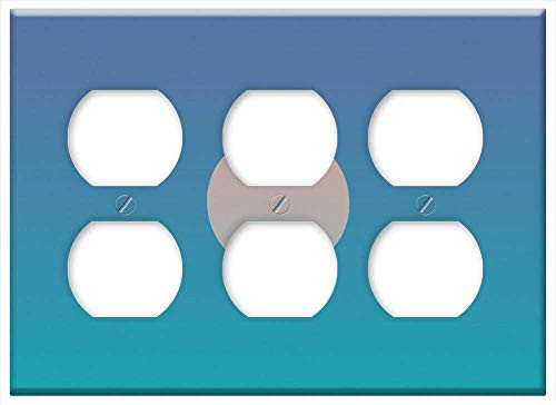 Triple Duplex Outlet Wall Plate Cover - Texture Design The Art Of The Background Circle