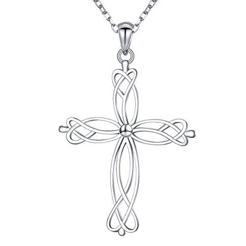 S925 Sterling Silver Good Luck Irish Triangle Celtic Knot Cross Love Heart Vintage Pendant Necklace Rolo Chain 18 Plus2 inches S925 Sterling Silver Good Luck Irish Triangle Celtic Knot Cross Love Heart Vintage Pendant Necklace Rolo Chain 18 Plus2 inches