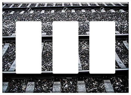 Switch Plate Triple Rocker/GFCI - Train Railway Line Travel Gleise Seemed Transport
